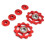 4X 11T Bike Ultralight Aluminum Alloy Outdoor Bearing Wheel Rear Derailleur Pulleys Bicycle Parts-Red 2