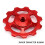 4X 11T Bike Ultralight Aluminum Alloy Outdoor Bearing Wheel Rear Derailleur Pulleys Bicycle Parts-Red 5