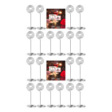 Portafotos con números de mesa en forma de remolino de 20 piezas para bodas, fiestas y reuniones