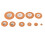 50 Pcs Professional Leather Tenor Saxophone Pads Orange Sax Pads Replacement Woodwind Musical Instruments Parts 2