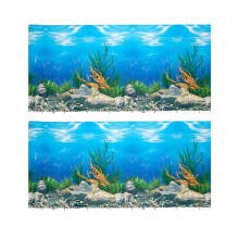 2X Aquariumbehang HD 3D-afbeelding Driedimensionaal aquariumbehang Dubbelzijdig schilderen