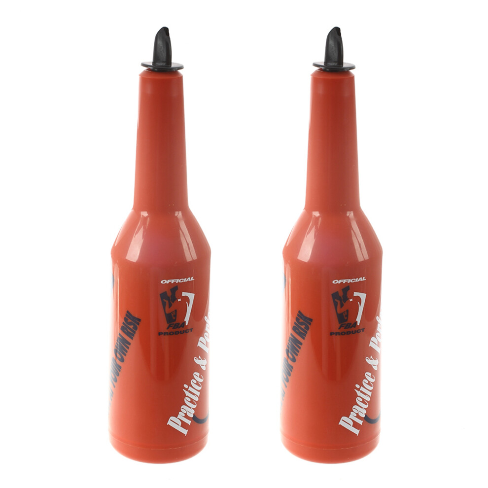 Lot de 2 shakers à cocktail Flair Bartender pour bar, pub, bouteille de vin - Rouge