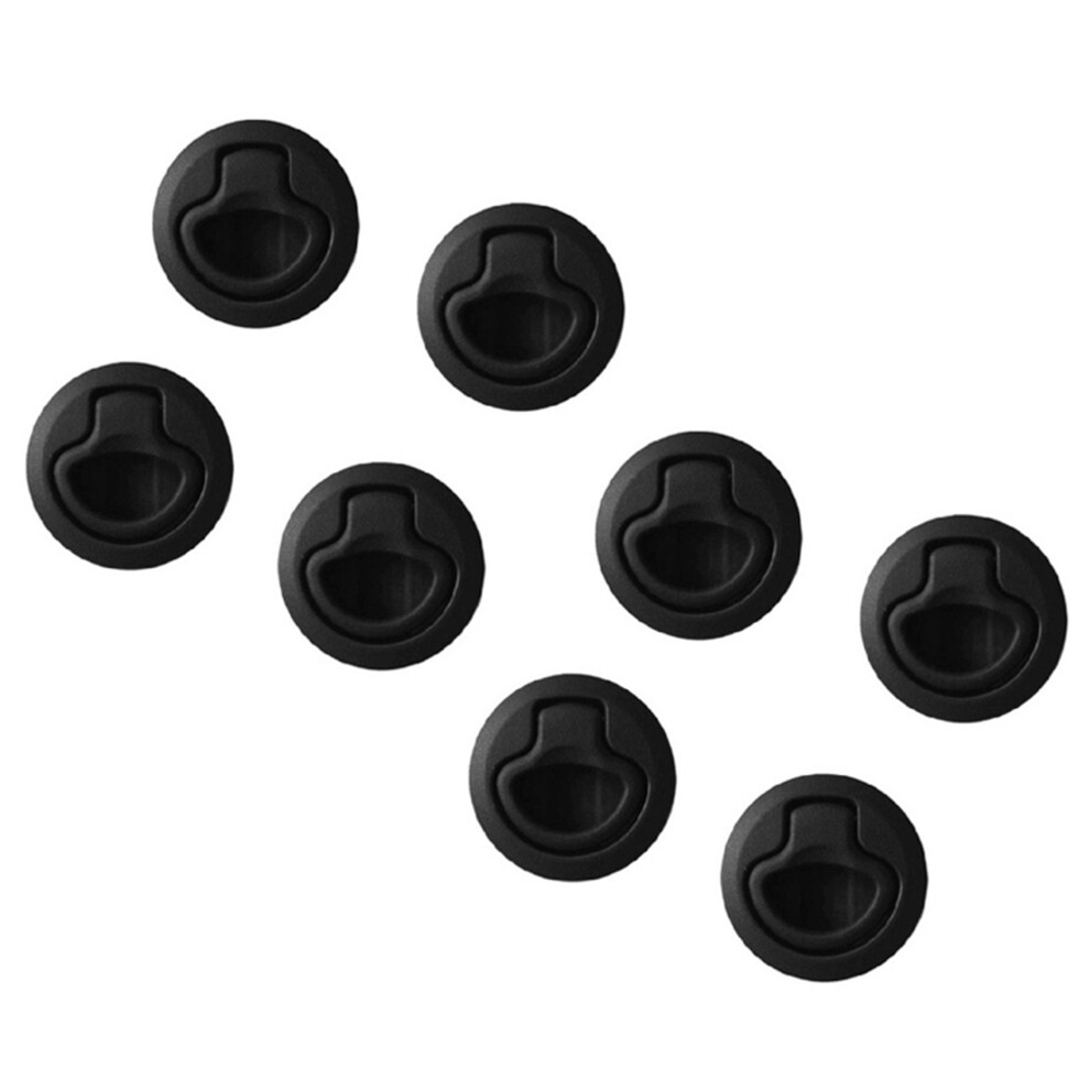 Lot de 8 loquets ronds noirs pour porte de pont de bateau de camping-car