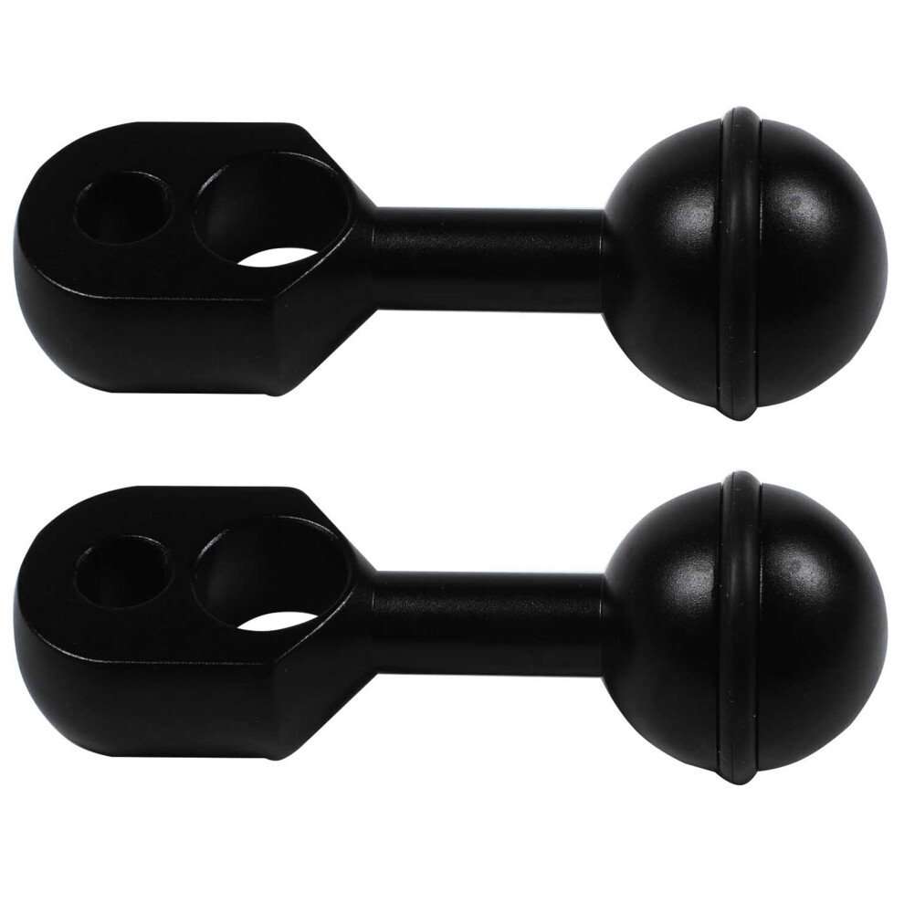 2X 1 Inch Ball To Head Clip Arm For Action Video Camera Diving Ball Head Butterfly Clip Adapter Mount Light 4761833295204