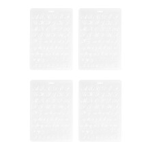 4X Beschriftungsschablonen, Buchstaben- und Zahlenschablonen, Alphabet- und Zahlenmalschablonen (2)