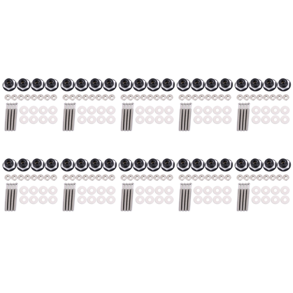 40X Push Button Quick Release Car Hood Latch Pin Lock Bumper Clip Black 4761833228257