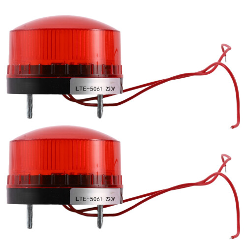 2er-Pack AC 220V Industrie-LED-Blitzlicht-Unfallwarnlicht Rot LTE-5061