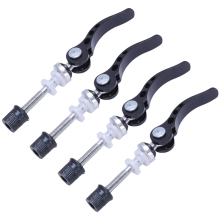 4-pack fietssnelspanners zwart, 6x55 mm stuurpen