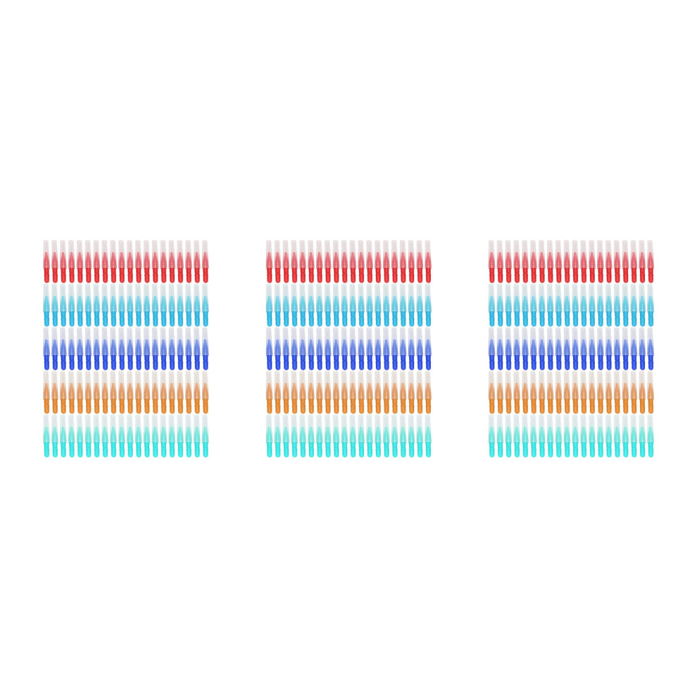 Tlily 300Pcs Interdental Brush Teeth Soft Dental Picks Tooth Floss Interdental Brush Refill Dental Toothpick Cleaners