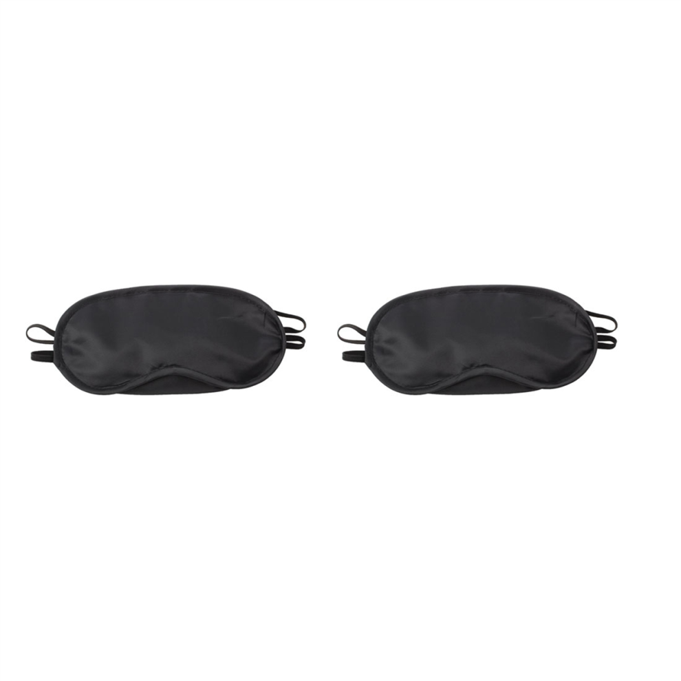Tlily Black 2X Sleep Mask Eye Mask Blindfold Travel Nylon 18.5X9cm Fashion