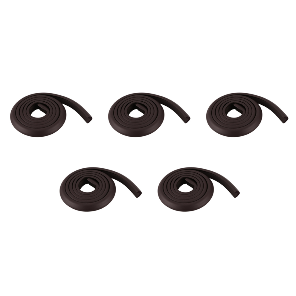 5Pcs 2M Children Table Guard Strip Baby Glass Edge Furniture Horror Crash Bar Corner Bumper Collision Brown Tlily