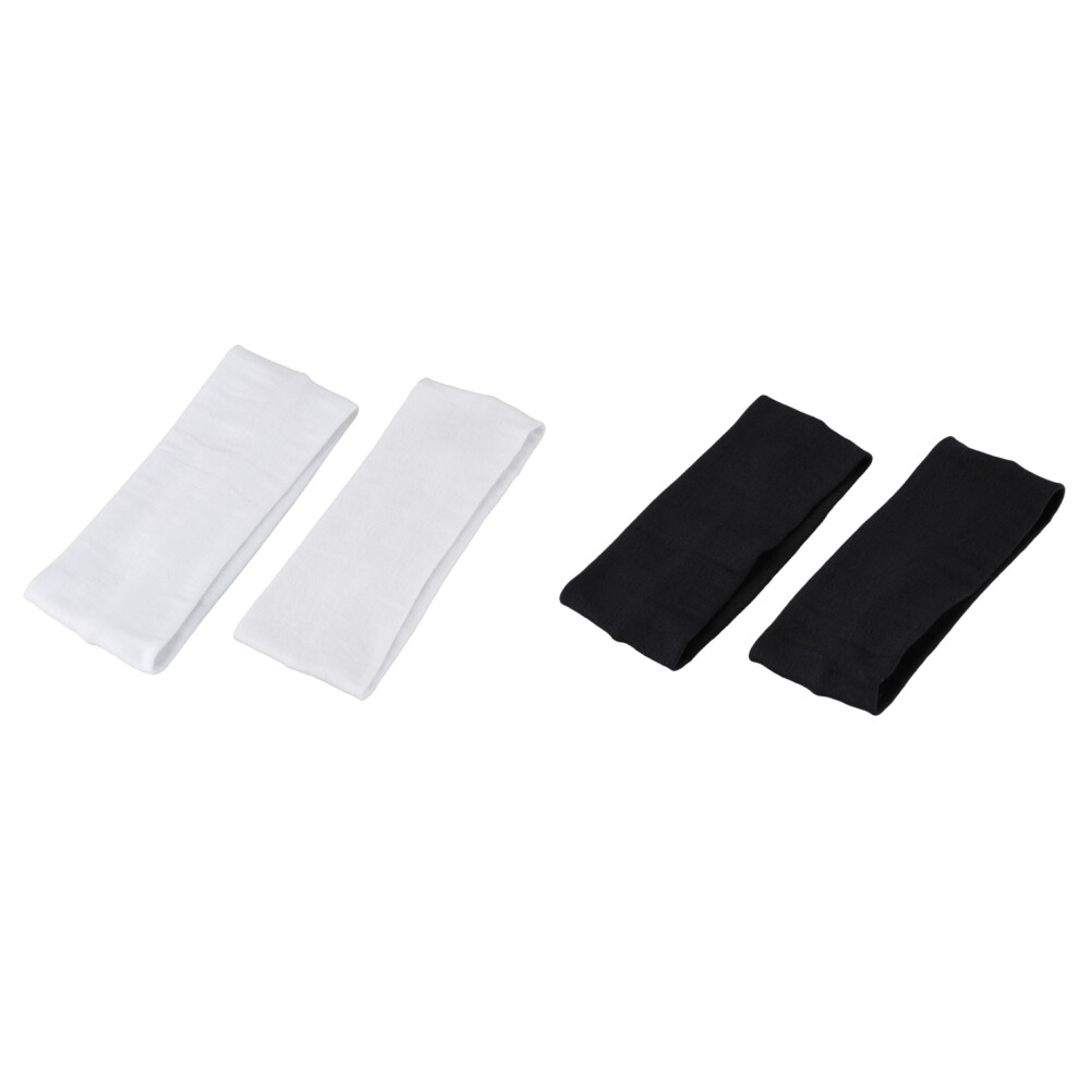 Lot de 4 bandeaux de yoga en coton pour femme, accessoire de sport, de sudation, populaire, noir et blanc