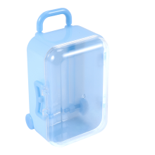 Mini maleta de viaje con rollo azul, caja de dulces con personalidad creativa, carrito de boda, caja de juguetes, almacenamiento pequeño