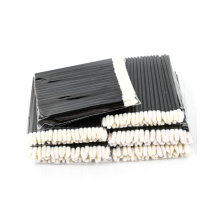 Lot de 100 pinceaux à lèvres jetables portables pour rouge à lèvres, outils de maquillage de beauté noirs