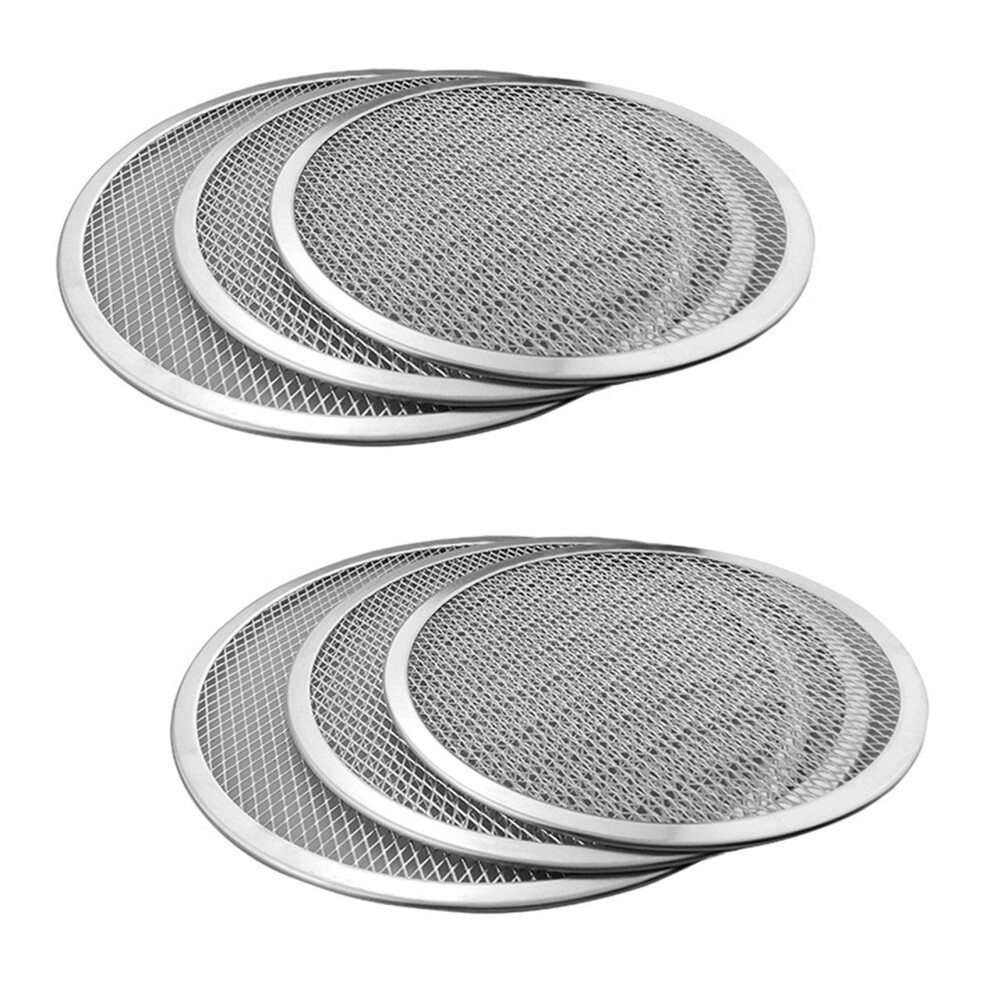 Lot de 2 plaques de cuisson rondes professionnelles pour four à pizza, grille de barbecue, filet en maille (12 pouces)