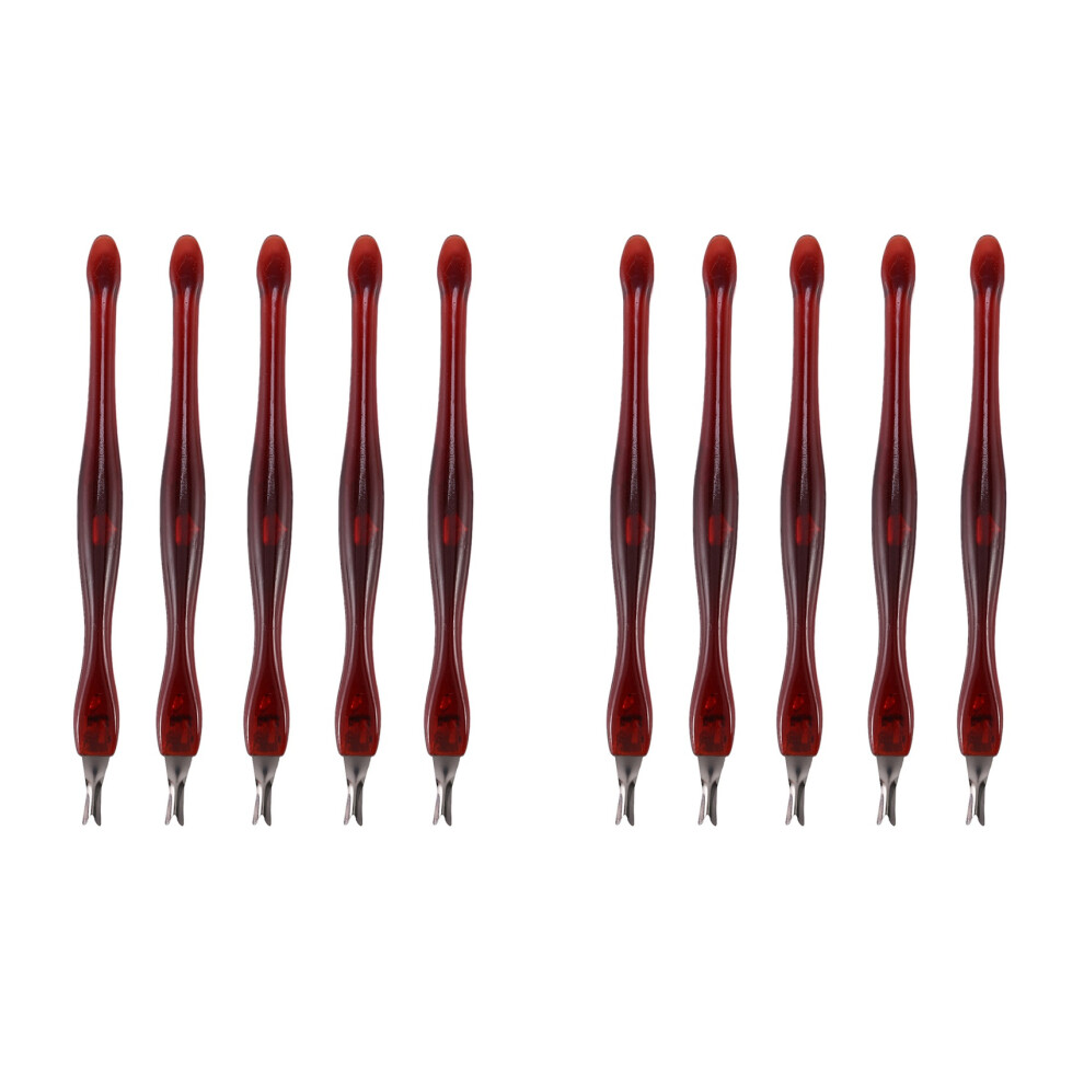 10Pcs Fork Trimmer Peeling Knife Nail Art Tool Women Manicure Makeup Tool