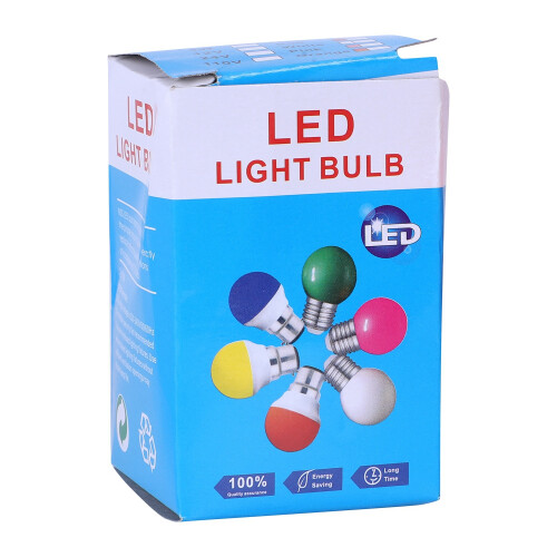 E27 3W 6 SMD LED  Saving Globe Bulb Light Lamp AC 110-240V, Red