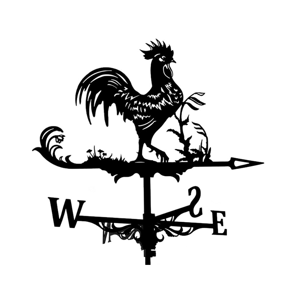 Outil de Mesure la Cour D'Indicateur Direction Du Vent Girouette en Acier Inoxydable Ferme pour le Support D'Animal Coq ExtéRieur