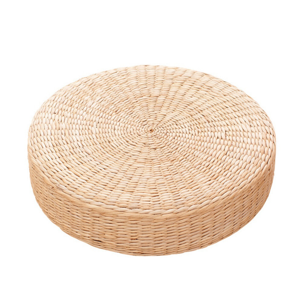 45Cm Tapis de Yoga Pouf Rond Oreiller Sol Coussin SièGe Paille MéDitation ÉPaississement Doux ÉQuipement