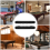 4 Trous Mural en Bois Dur Porte-Queue de Billard 6 Clips Support Accessoires 6