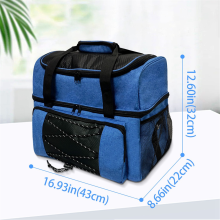 Bowlingbaltas Tote-balhouder met gewatteerde compartimenten Extra ruimte voor één paar bowlingkegels,B