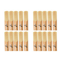 20 piezas caña de clarinete de bambú para instrumento de viento, fuerza 2,5 2-1/2, piezas y accesorios