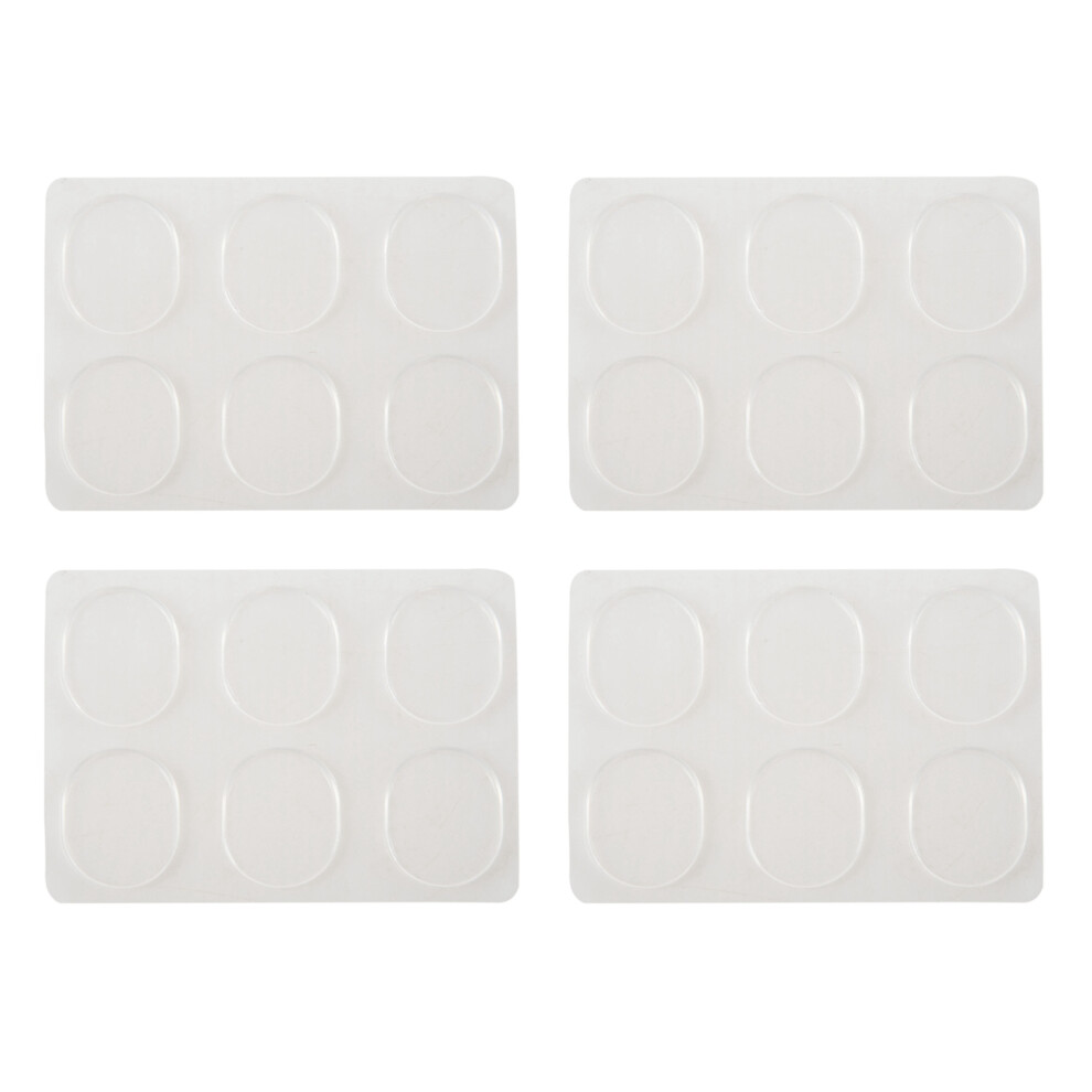 24Er-Pack Snare-Drum-DäMpfer-Pads, Drum-DäMpfer, Gel-Pads, Snare-Drum-SchalldäMpfer, Transparente Percussion (Transparent)-image