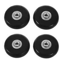 Stück Ersatzrollen für Koffer und Outdoor-Rollschuhe 55 x 18 mm, Schwarz