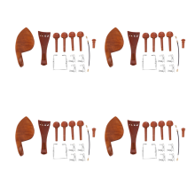 4X A Natuurlijk Jujube Hout 4/4 Viool Onderdelen Accessoires Fijnafstemming, Kinsteun, Kinsteun, Snaren, Staartspijker