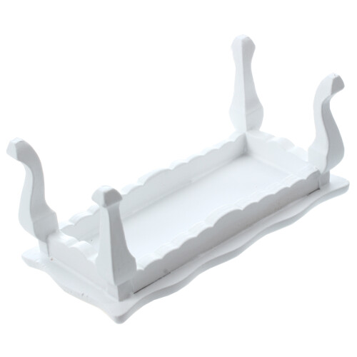 Table Basse en Bois Miniature pour 1/12 Maison de Poupee - Blanc 1