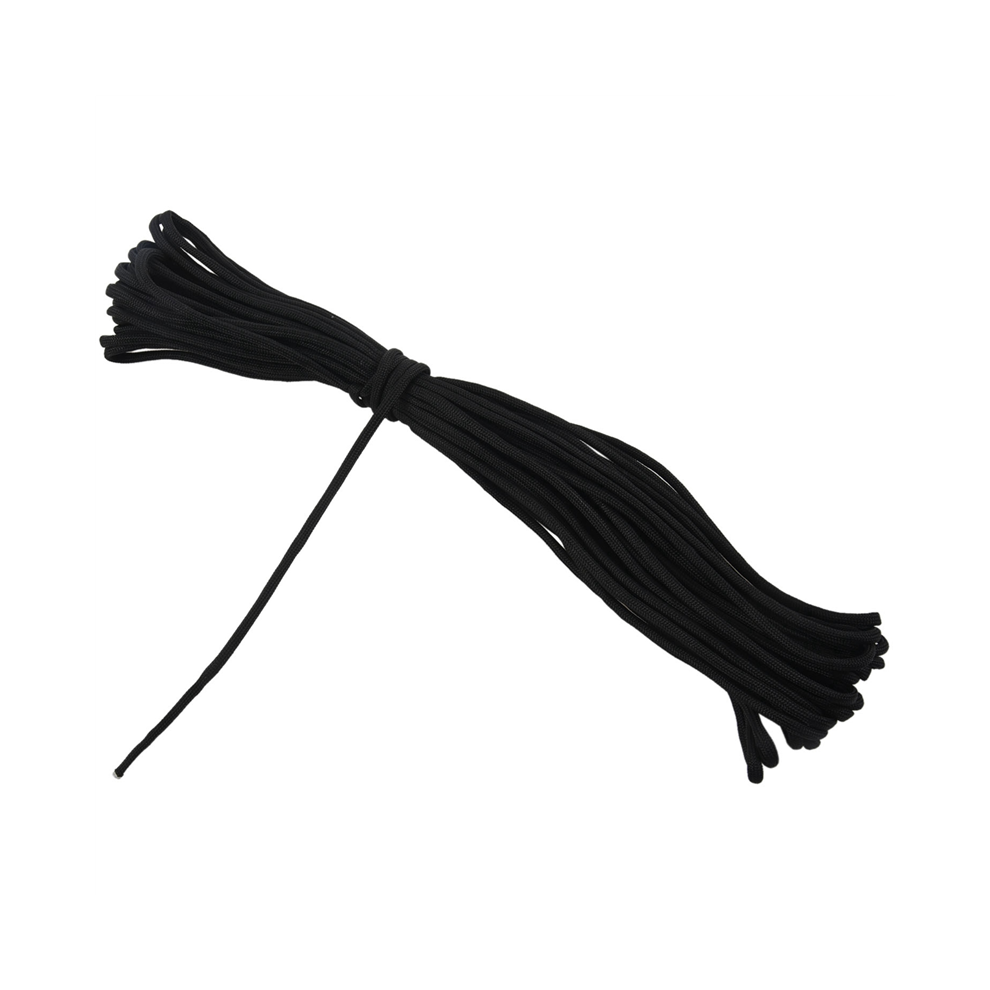 3X Paracord 550 Cuerda De ParacaíDas 7 Hebras Para Escalar Cuerda De Bucle Para Acampar Negro 50 Pies-image