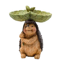 (hedgehog 20x14cm 1 Pc) 1/2 Garden Bird Bath Statue Antique Yard Yard Birdfeeder Courtyard