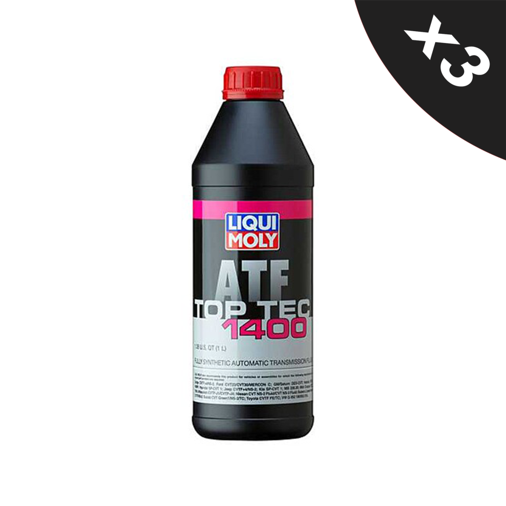 Liqui Moly CVT Top Tec ATF 1400 Automatic Transmission Fluid MB 236.20 3x1L