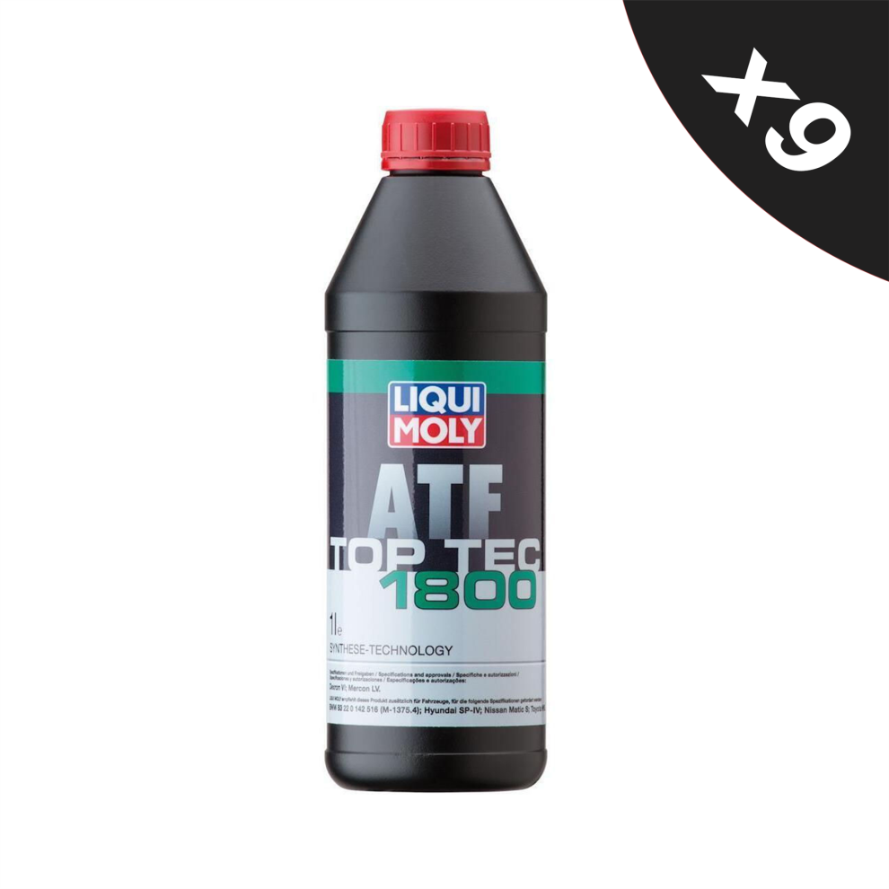 Liqui Moly Top Tec ATF 1800 Automatic Transmission Fluid Dexron 6 VI 9x1L