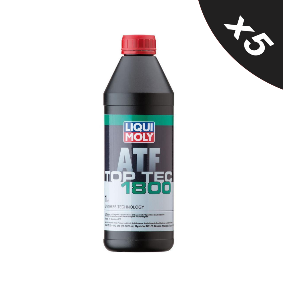 Liqui Moly Top Tec ATF 1800 Automatic Transmission Fluid Dexron 6 VI 5x1L