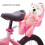 Assento de bicicleta de boneca universal com adesivos DIY Decalque para crianças, rosa 6