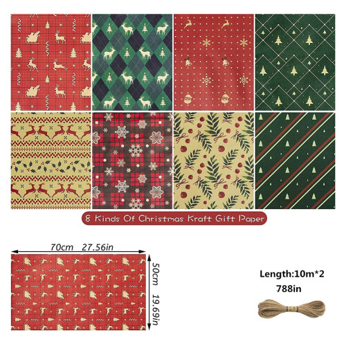 8 Sheets ,for Christmas Birthday Wrapping 1