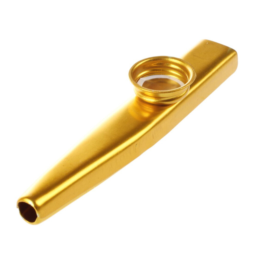 Metal Kazoo Flute Mouth Music Instrument Golden