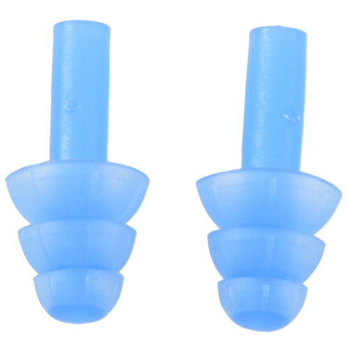 Pair Swimming Dive Flexible Silicone Ear Plugs Earplug Blue 2