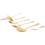 6-Piece Serving Flatware Silverware Set,Serving Utensil Set,Gold 2