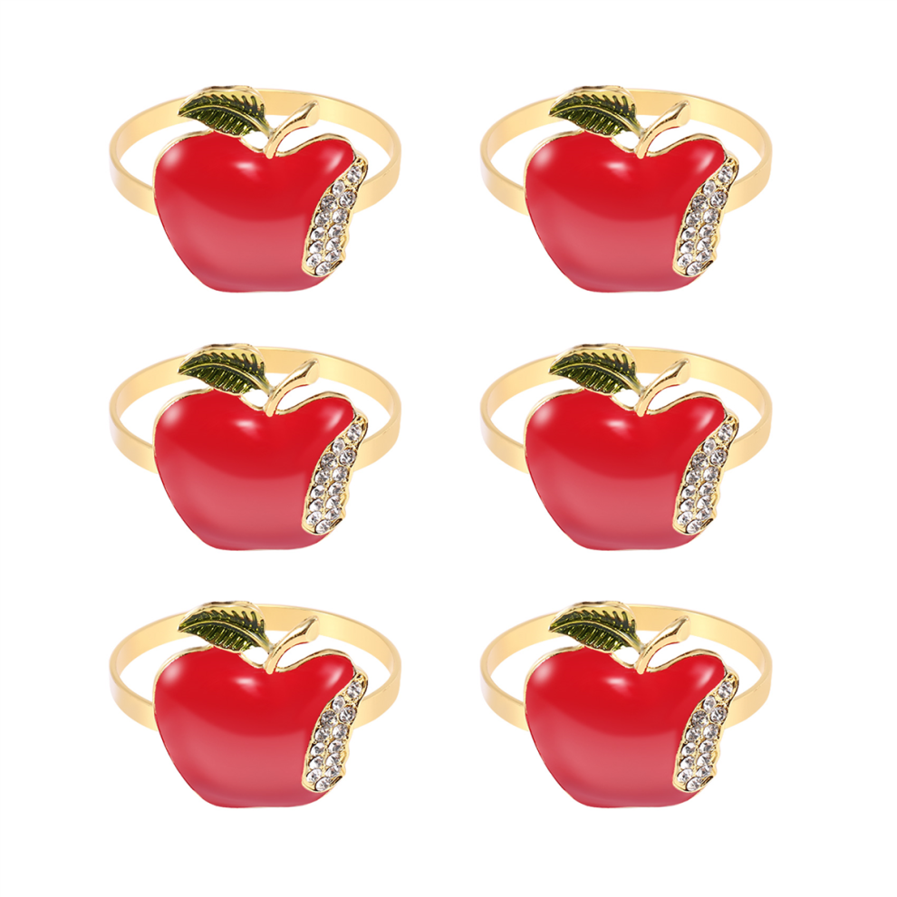 Napkin Rings Set Of 6, Napkin Ring For Wedding,Dinner Red
