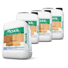 Roxil Wood Waterproofing Liquid 5L x 4 Pack 10 Year Wood Preserver Outdoor, Wood Sealer for decking, Fence, Sheds and Furniture