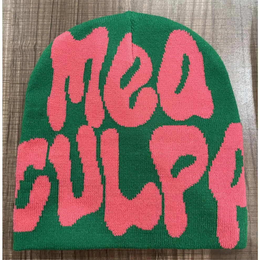 (lvfen) Mea Culpa Beanies Men Women Quality Wool Cap Warm Kpop Fashion Hundred Take Wool Cap Ins New Net Red Design Y2k Meaculpa Beanie-image-OPC-PFVPKTN-NEW
