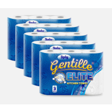 (45 Rolls) Kitchen Roll Gentille Elite 3pk | 3ply Strong
