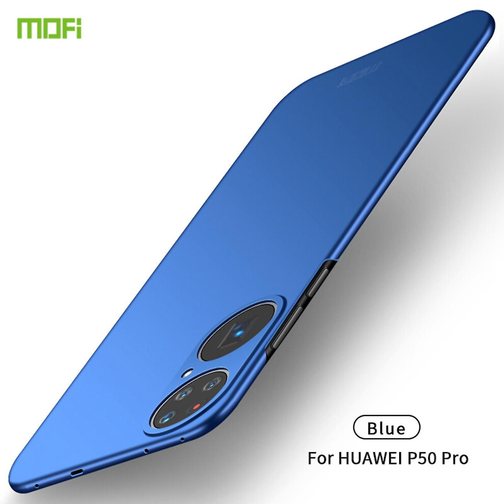 (Blue) For Huawei P50 Pro Frosted Pc Case Blue 8107441077751