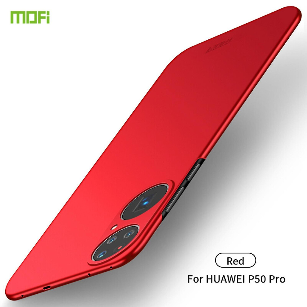 (Red) For Huawei P50 Pro Frosted Pc Case Red 8107441077768