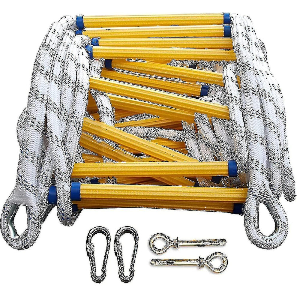 5m Fire Escape Ladder, Fire Escape Rope Ladder Flame Resistant Emergency Fire Safety Evacuation Ladde