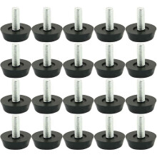 20pcs Furniture Leveling Feet Adjustable Feet Furniture Glider Leg Table Chair Base Floor Protector Screw Glides 22mm X M6 X 20mm