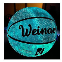 (style2) Night Light Fluorescent Basketball Size 7 # Youth Basketball Birthday Gift Hygroscopic Street Ball Lighting Basketball