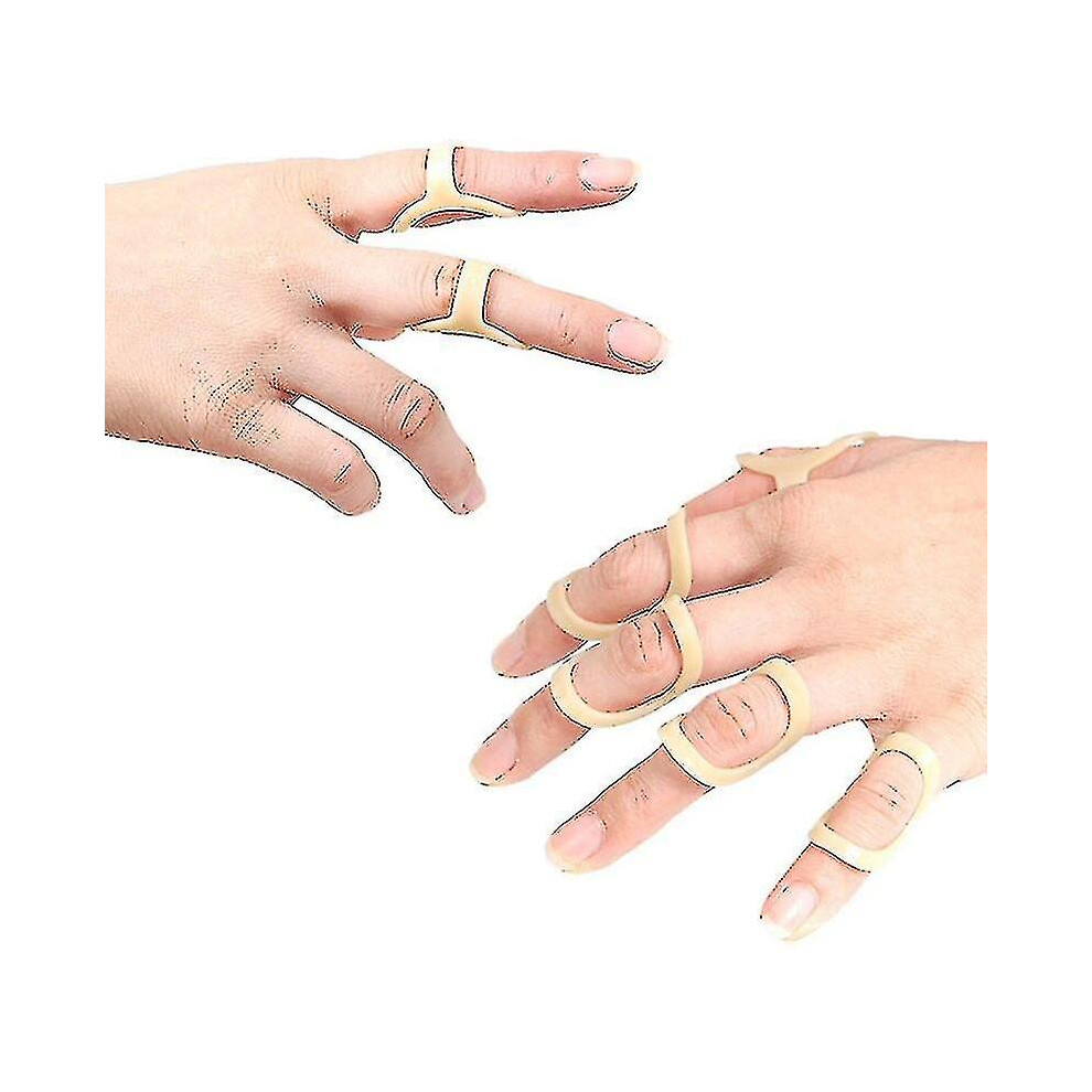 (N12) 14pcs Finger Splint Fixed Ring Adjustable Broken Finger Joint Stabilizer Finger Splint Protector Straightening Arthritis